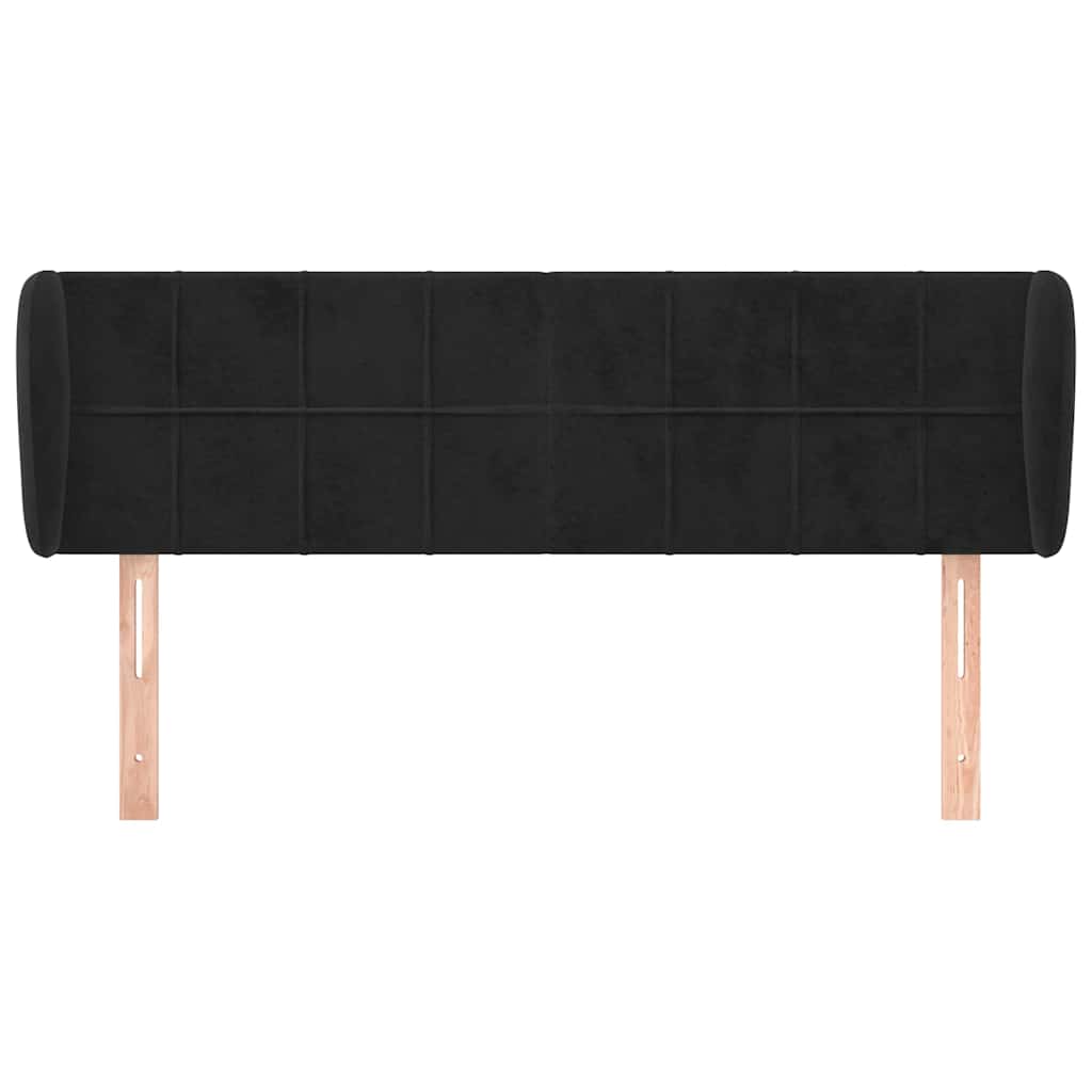 Vidaxl hoofdbord met randen 147x23x78 88 cm fluweel zwart