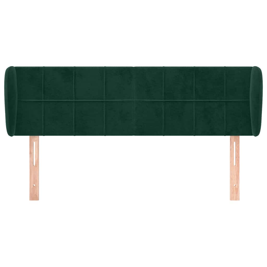 Vidaxl hoofdbord met randen 147x23x78 88 cm fluweel donkergroen