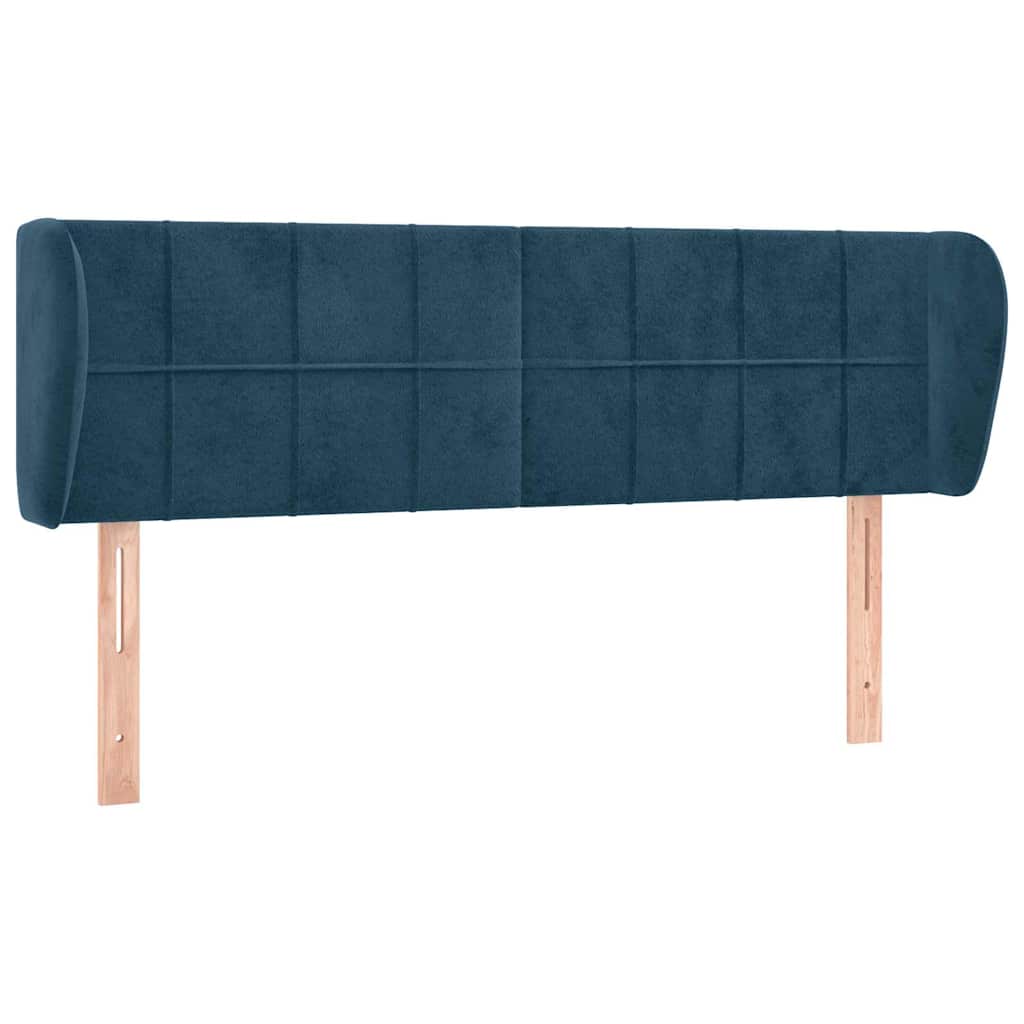 Vidaxl hoofdbord met randen 147x23x78 88 cm fluweel donkerblauw