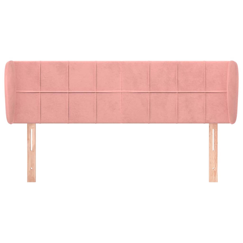 Vidaxl hoofdbord met randen 147x23x78 88 cm fluweel roze