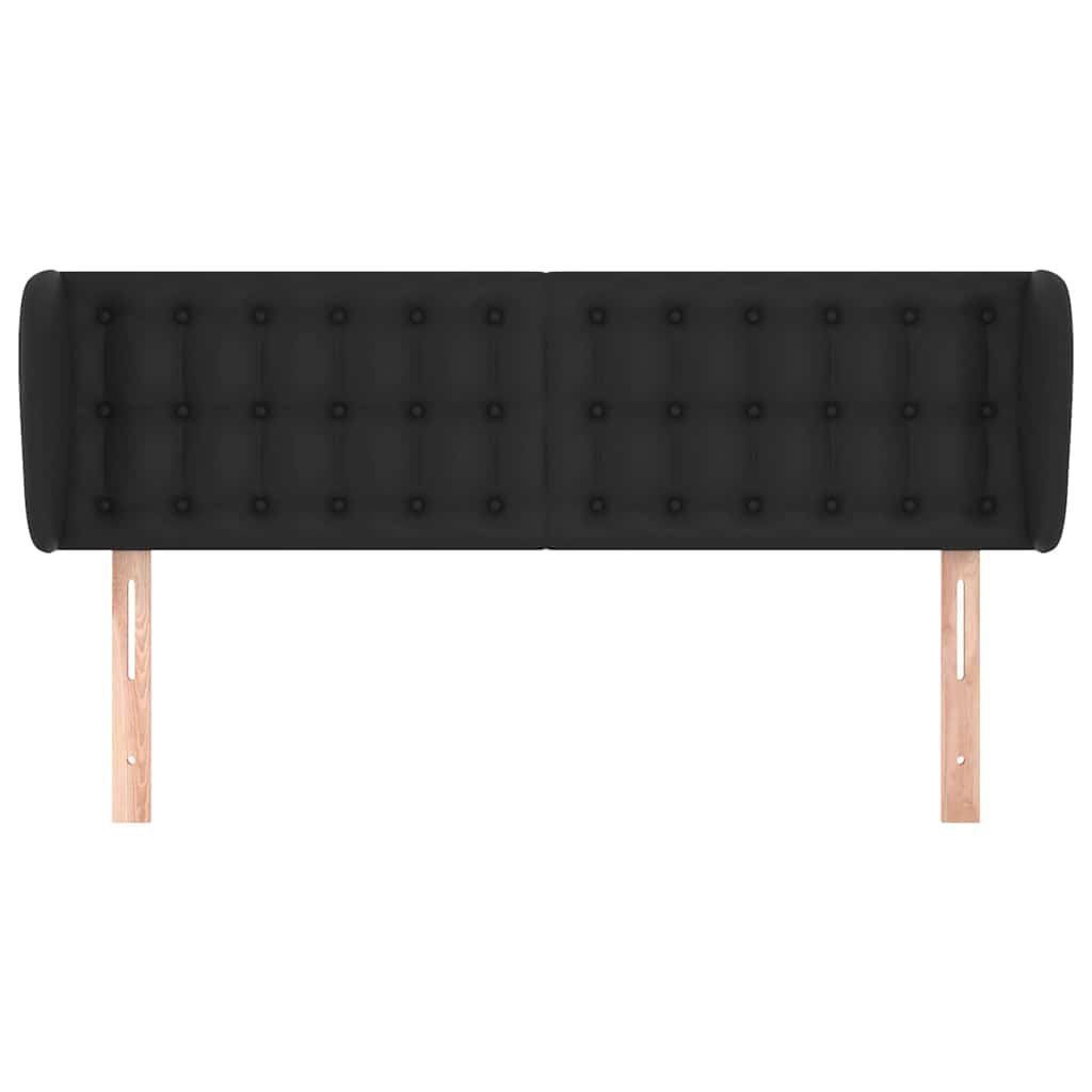 Vidaxl hoofdbord met randen 147x23x78 88 cm kunstleer zwart