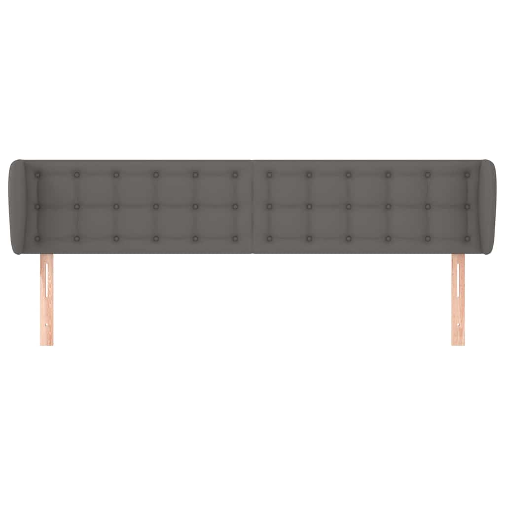 Vidaxl hoofdbord met randen 183x23x78 88 cm kunstleer grijs