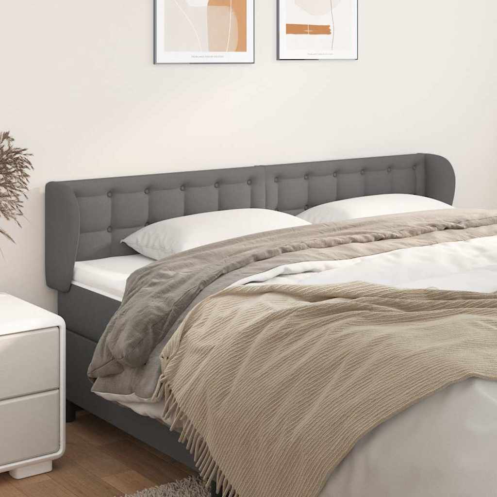 Vidaxl hoofdbord met randen 183x23x78 88 cm kunstleer grijs