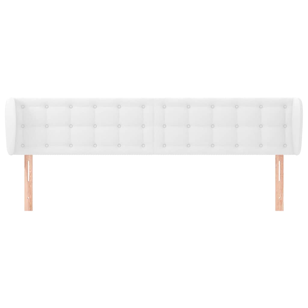 Vidaxl hoofdbord met randen 203x23x78 88 cm kunstleer wit