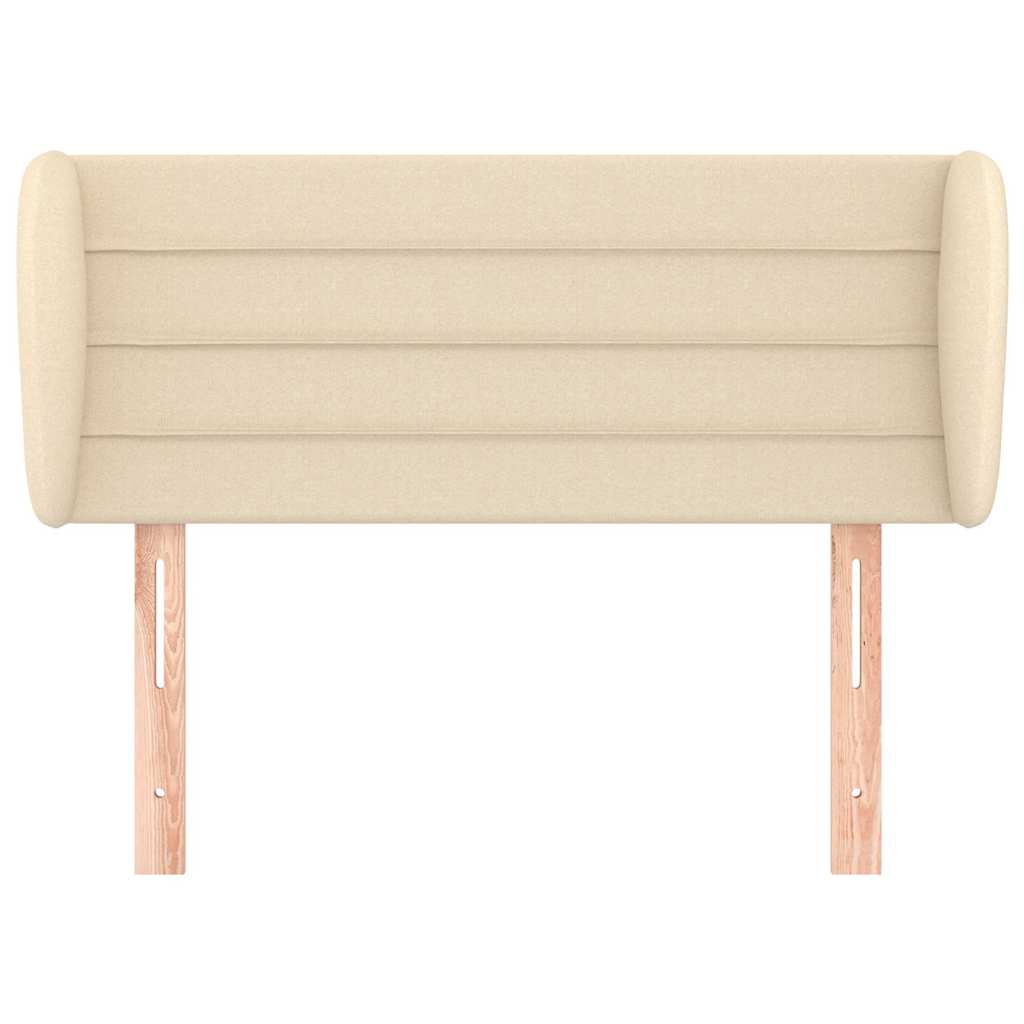 Vidaxl hoofdbord met randen 83x23x78 88 cm stof crèmekleurig