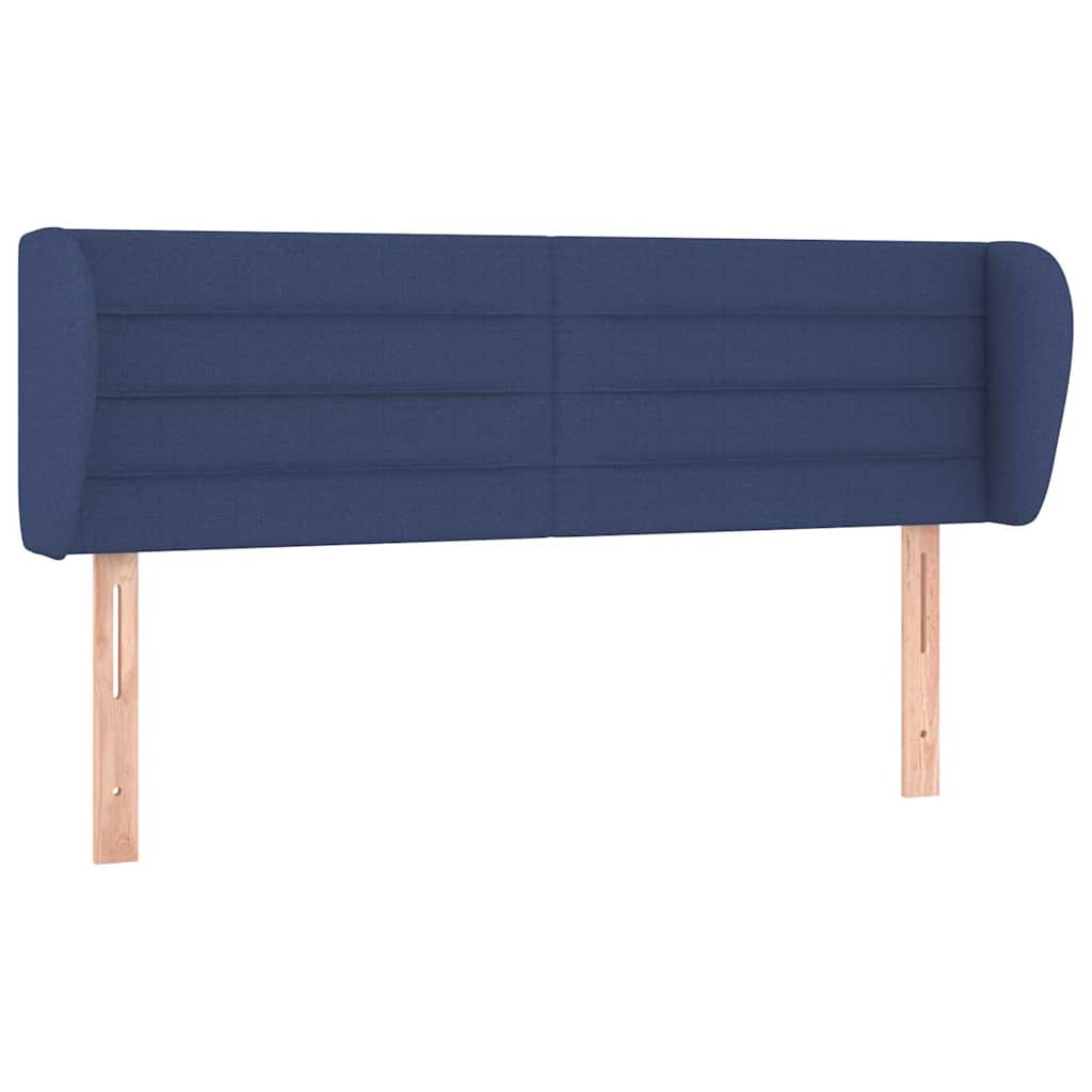 Vidaxl hoofdbord met randen 147x23x78 88 cm stof blauw