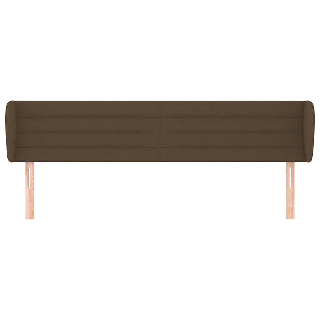 Vidaxl hoofdbord met randen 163x23x78 88 cm stof donkerbruin
