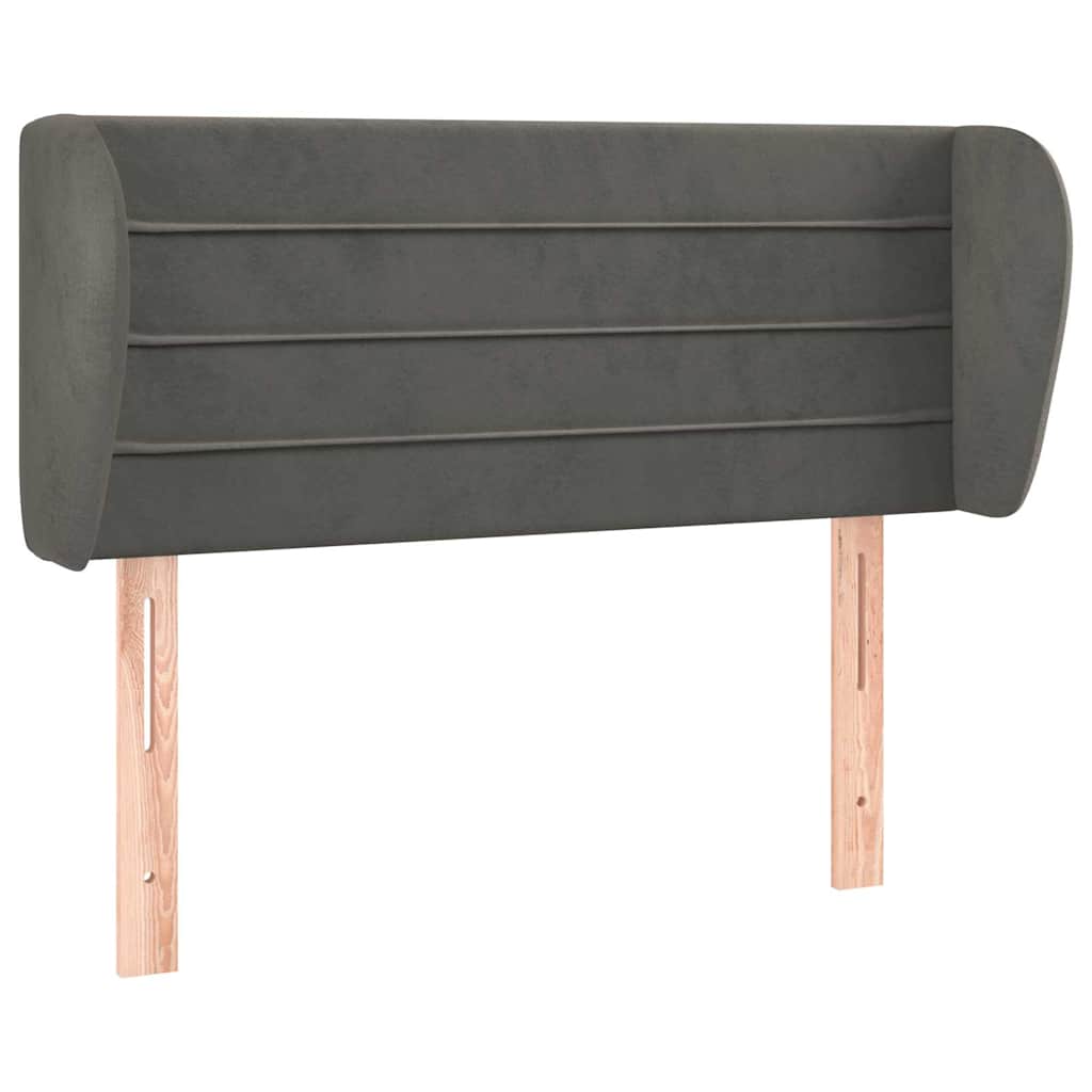 Vidaxl hoofdbord met randen 83x23x78 88 cm fluweel donkergrijs