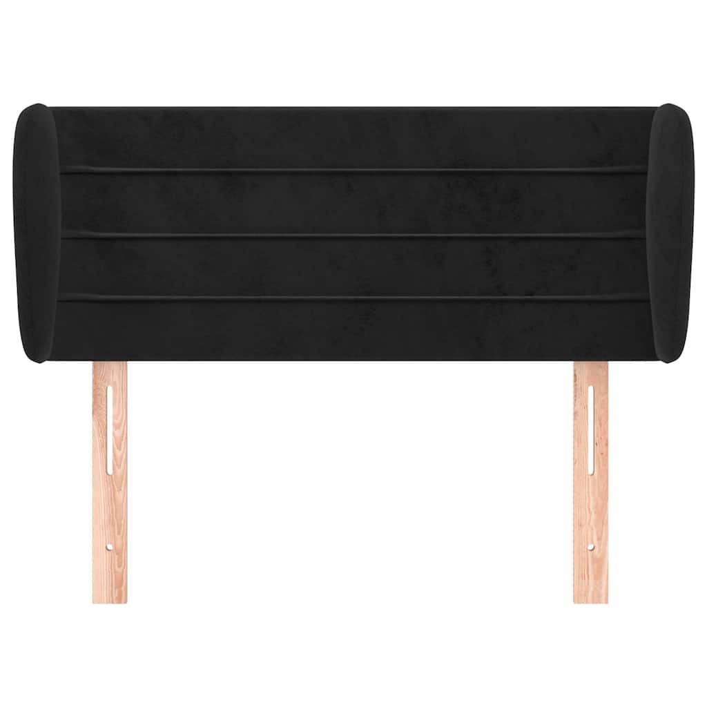 Vidaxl hoofdbord met randen 83x23x78 88 cm fluweel zwart