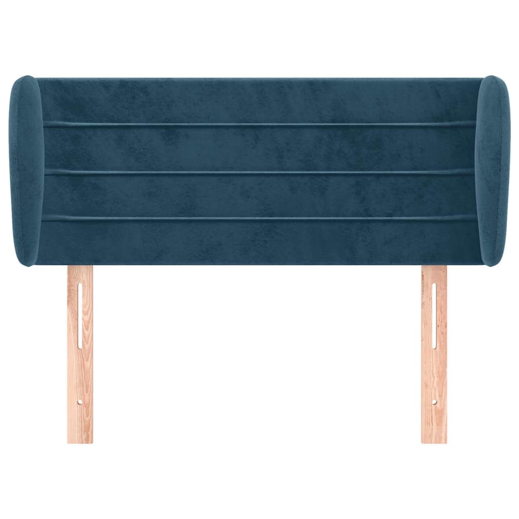 Vidaxl hoofdbord met randen 83x23x78 88 cm fluweel donkerblauw