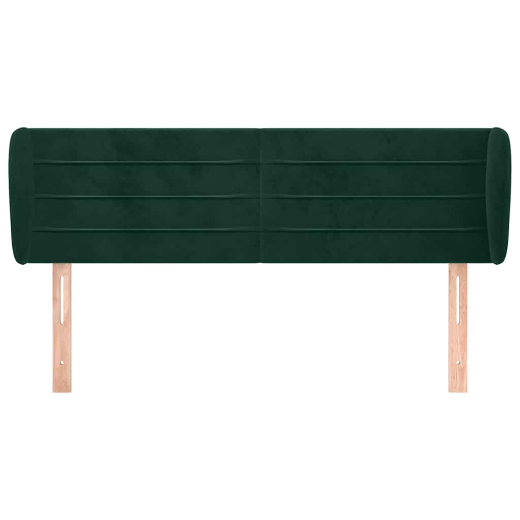 Vidaxl hoofdbord met randen 147x23x78 88 cm fluweel donkergroen