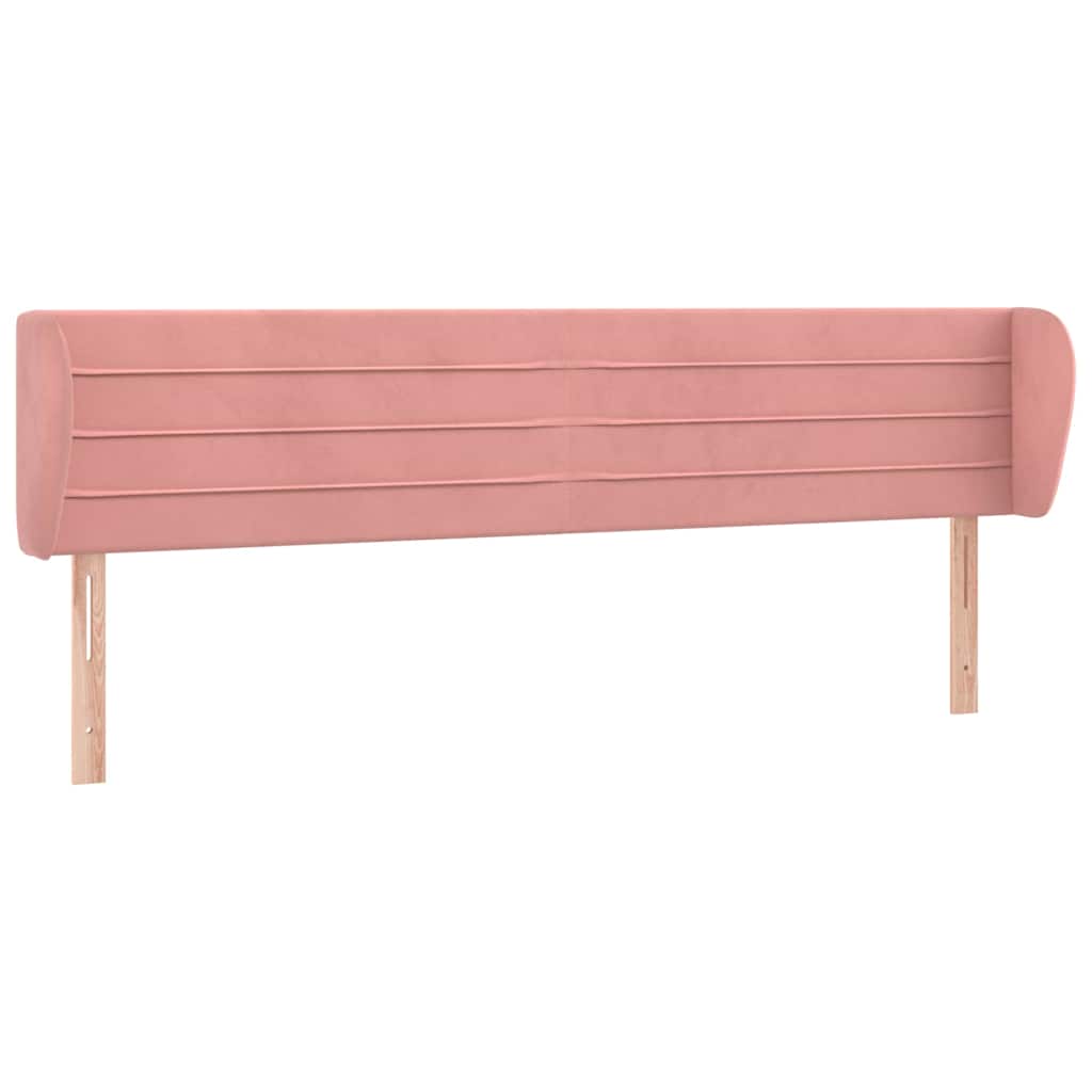 Vidaxl hoofdbord met randen 163x23x78 88 cm fluweel roze