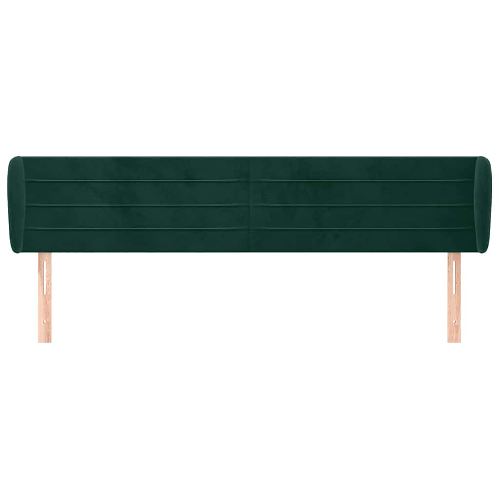 Vidaxl hoofdbord met randen 203x23x78 88 cm fluweel donkergroen