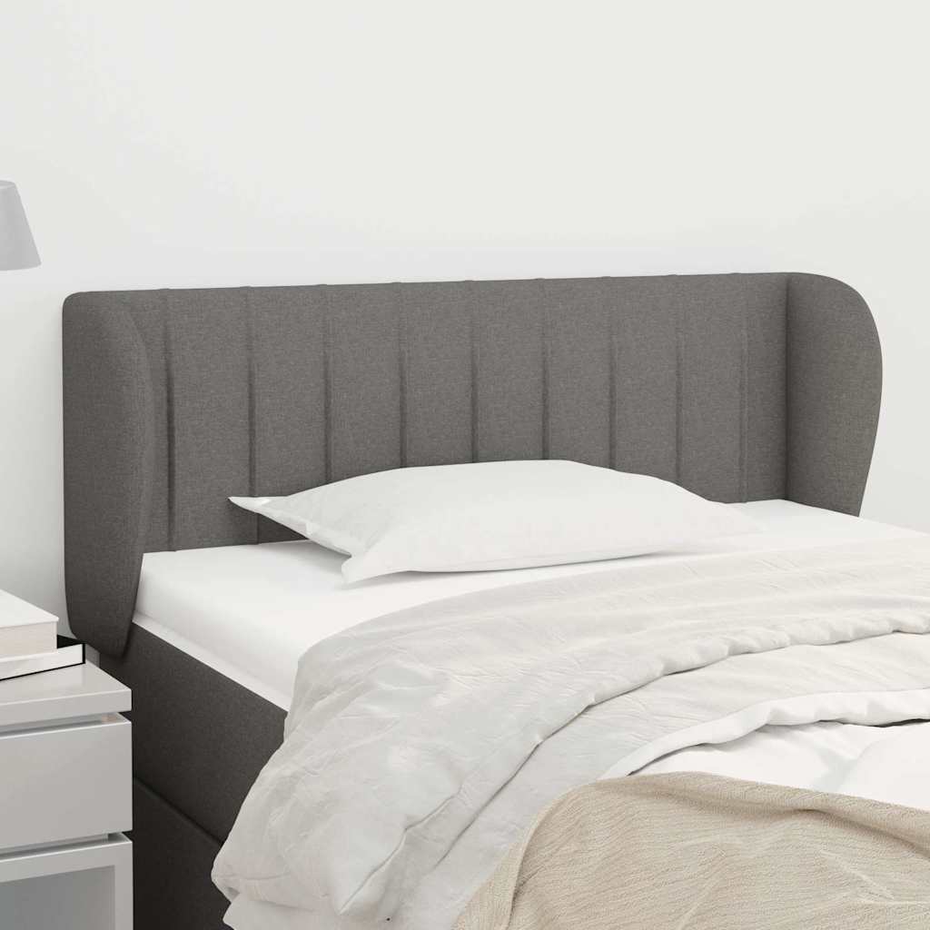 Vidaxl hoofdbord met randen 103x23x78 88 cm stof donkergrijs