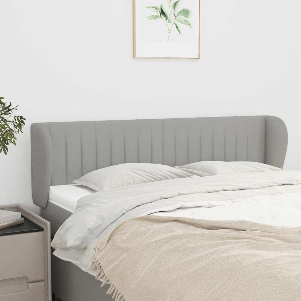 Vidaxl hoofdbord met randen 147x23x78 88 cm stof lichtgrijs