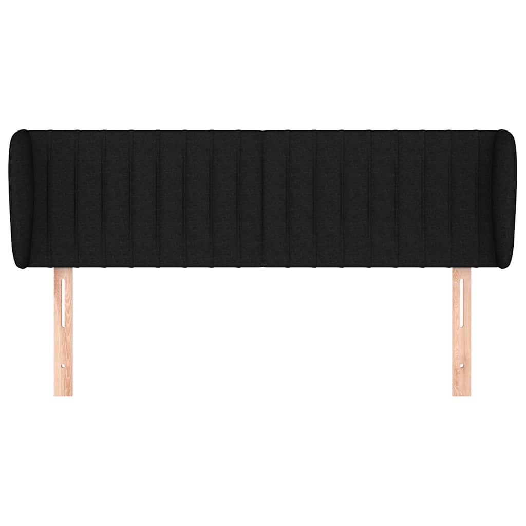 Vidaxl hoofdbord met randen 147x23x78 88 cm stof zwart