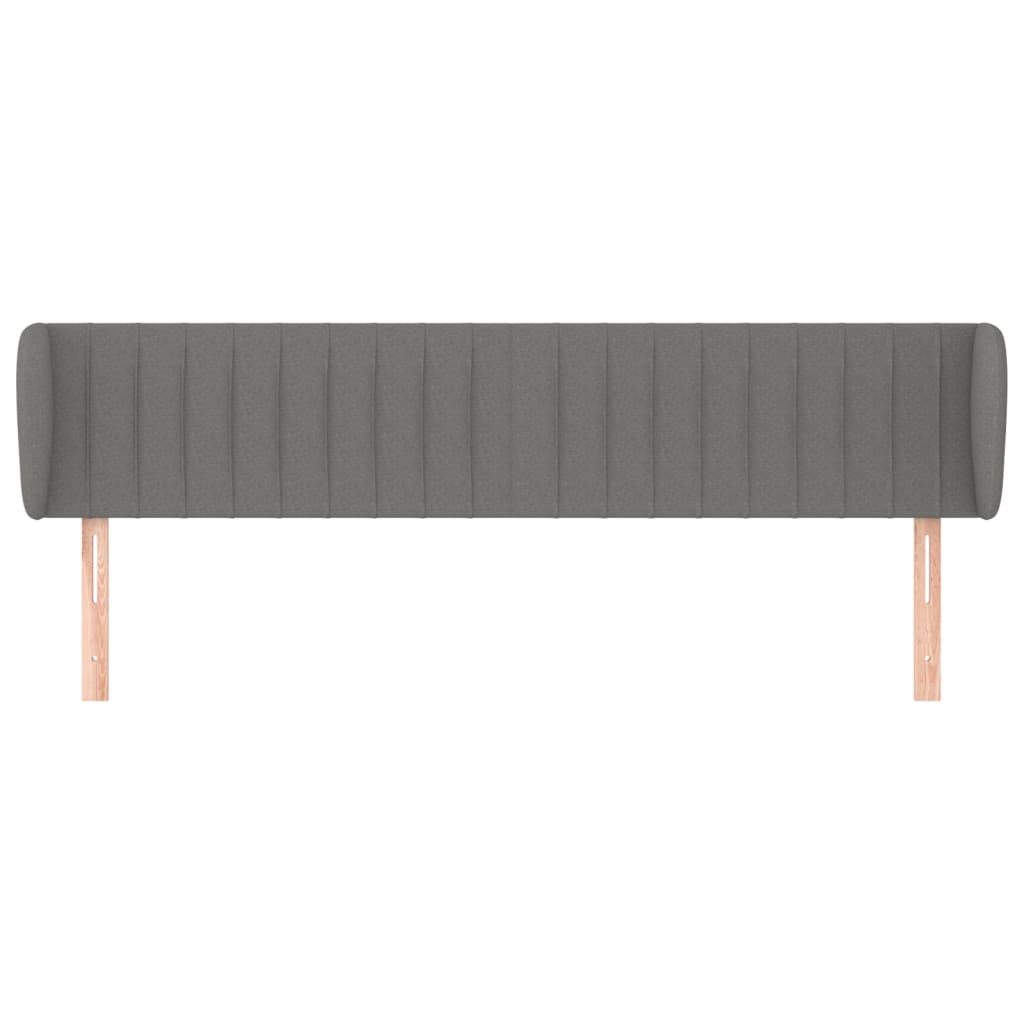 Vidaxl hoofdbord met randen 163x23x78 88 cm stof donkergrijs