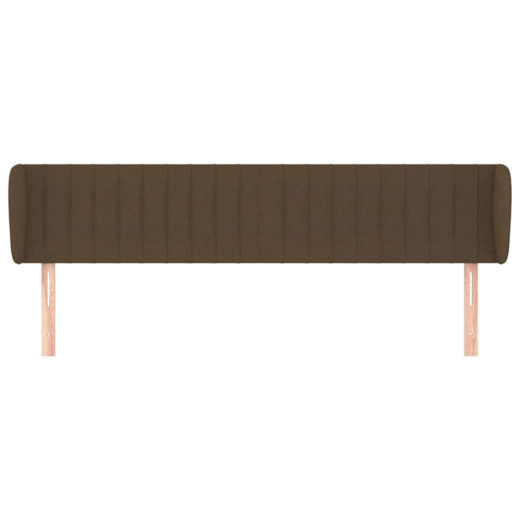 Vidaxl hoofdbord met randen 163x23x78 88 cm stof donkerbruin