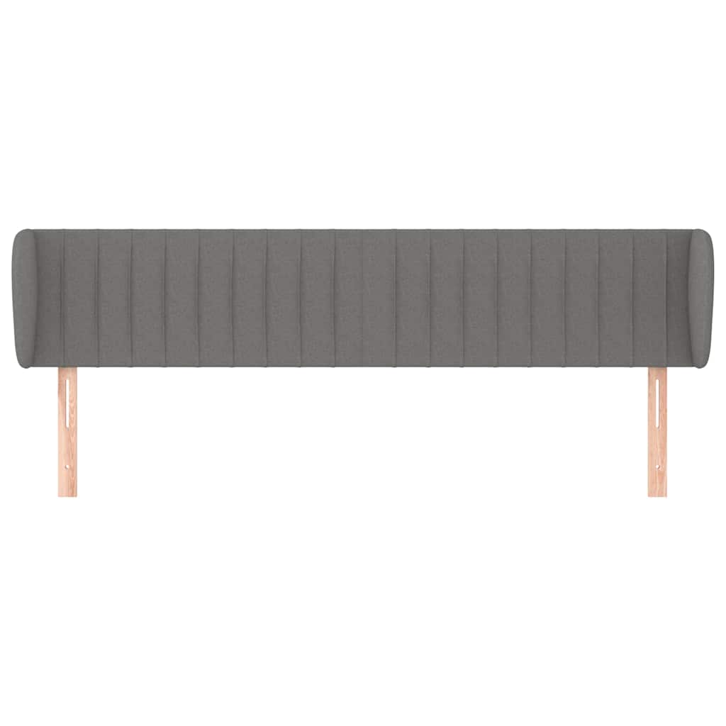 Vidaxl hoofdbord met randen 183x23x78 88 cm stof donkergrijs