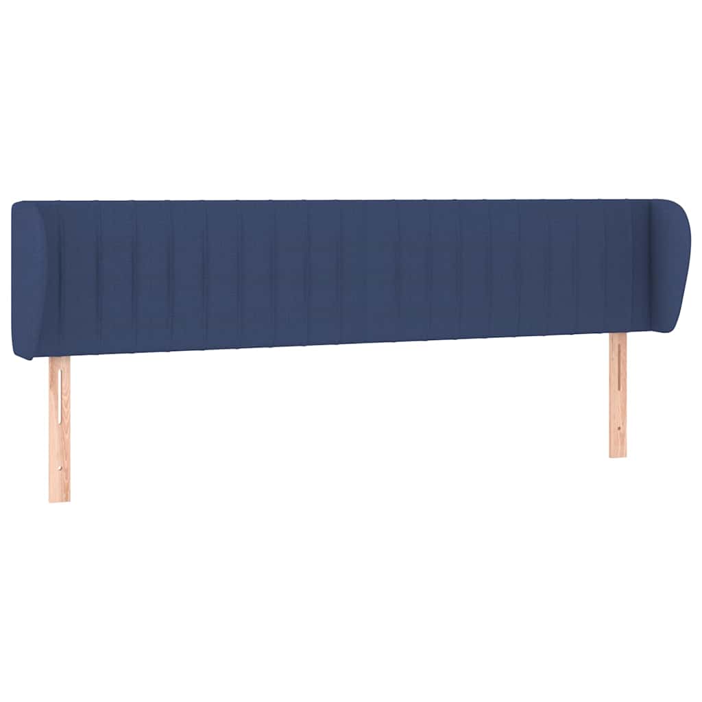 Vidaxl hoofdbord met randen 203x23x78 88 cm stof blauw