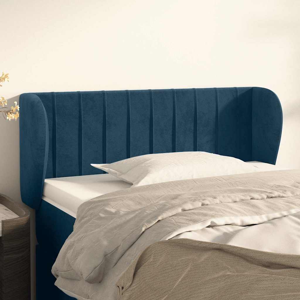 Vidaxl hoofdbord met randen 93x23x78 88 cm fluweel donkerblauw