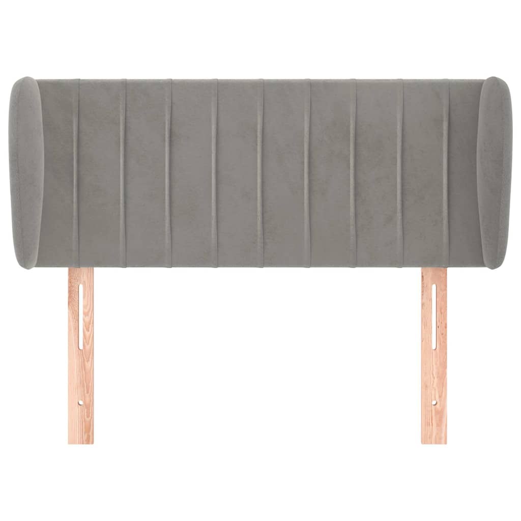 Vidaxl hoofdbord met randen 103x23x78 88 cm fluweel lichtgrijs
