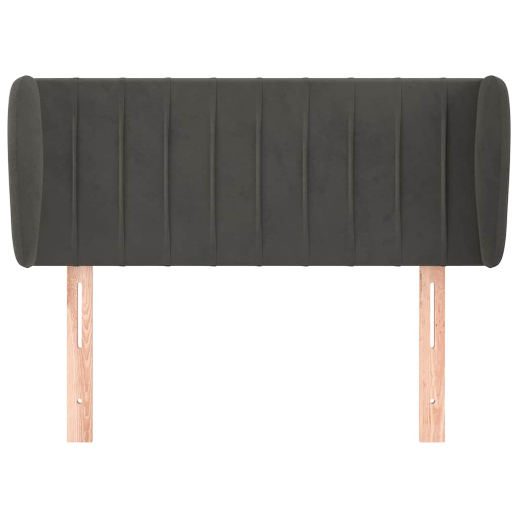 Vidaxl hoofdbord met randen 103x23x78 88 cm fluweel donkergrijs