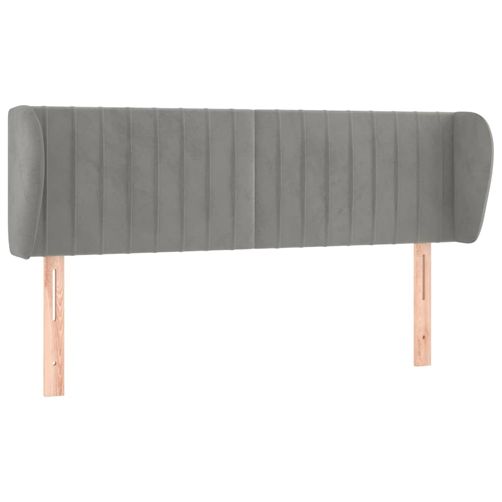 Vidaxl hoofdbord met randen 147x23x78 88 cm fluweel lichtgrijs