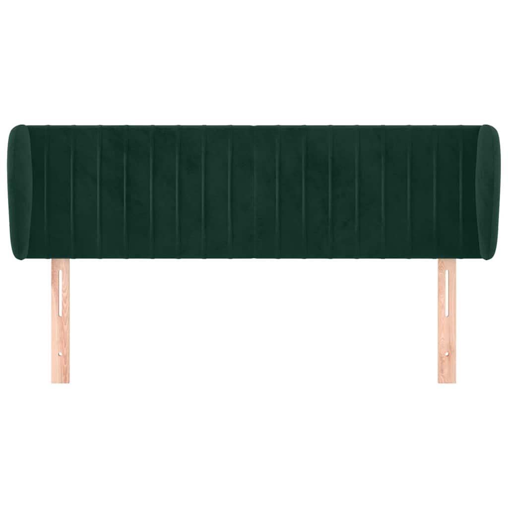 Vidaxl hoofdbord met randen 147x23x78 88 cm fluweel donkergroen