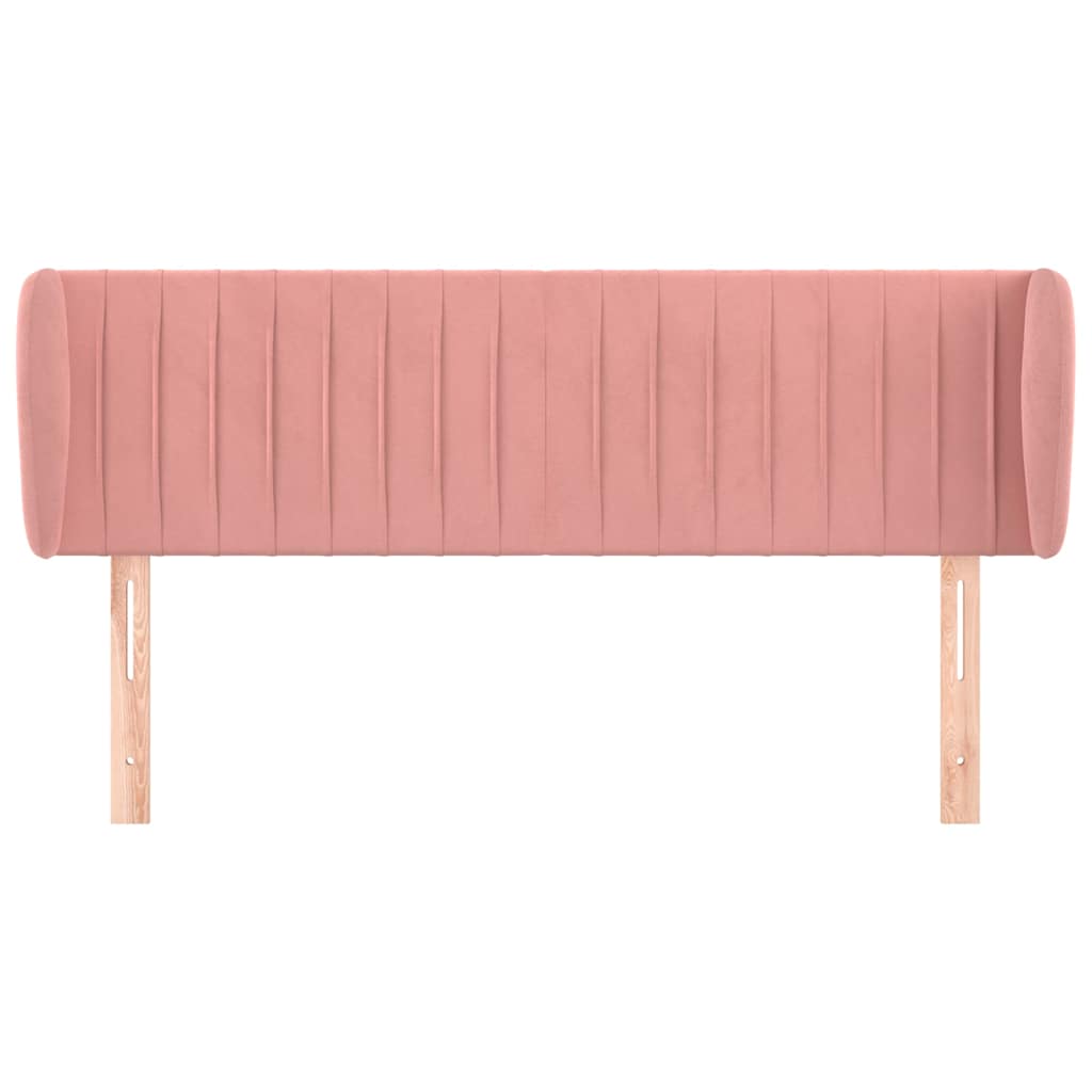 Vidaxl hoofdbord met randen 147x23x78 88 cm fluweel roze