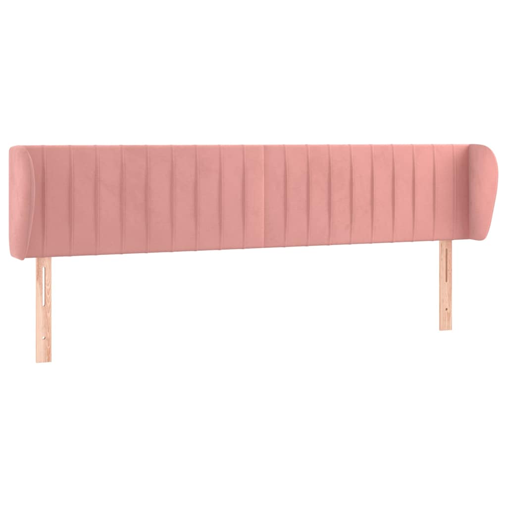 Vidaxl hoofdbord met randen 163x23x78 88 cm fluweel roze