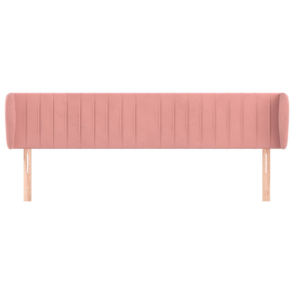 Vidaxl hoofdbord met randen 163x23x78 88 cm fluweel roze