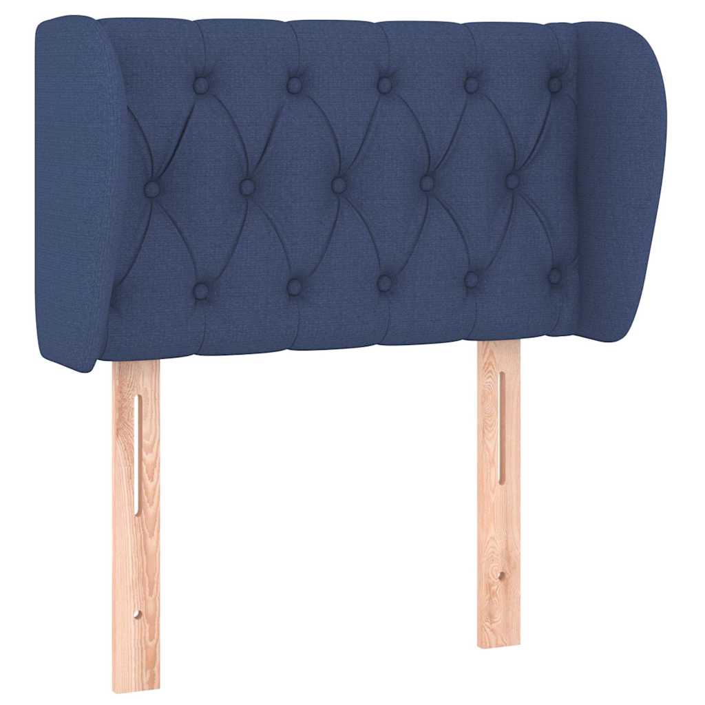 Vidaxl hoofdbord met randen 83x23x78 88 cm stof blauw