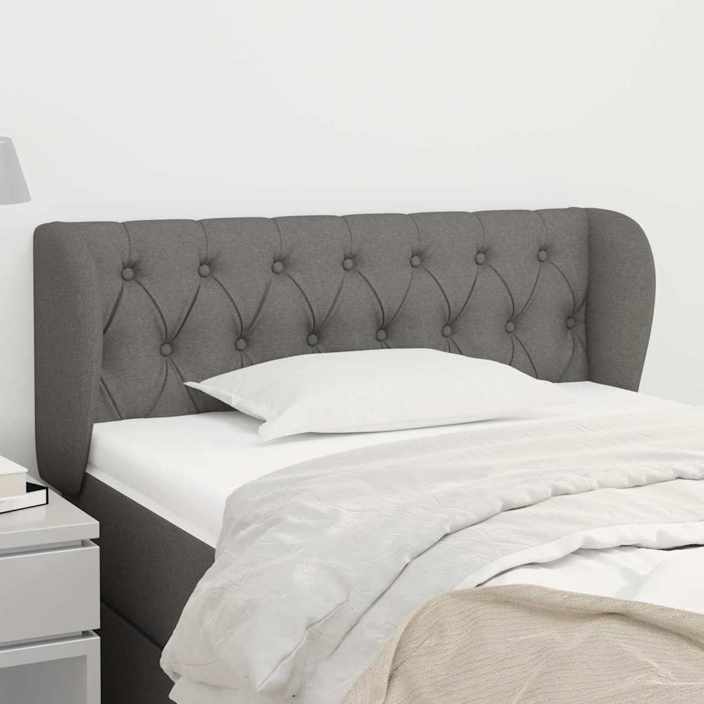 Vidaxl hoofdbord met randen 103x23x78 88 cm stof donkergrijs
