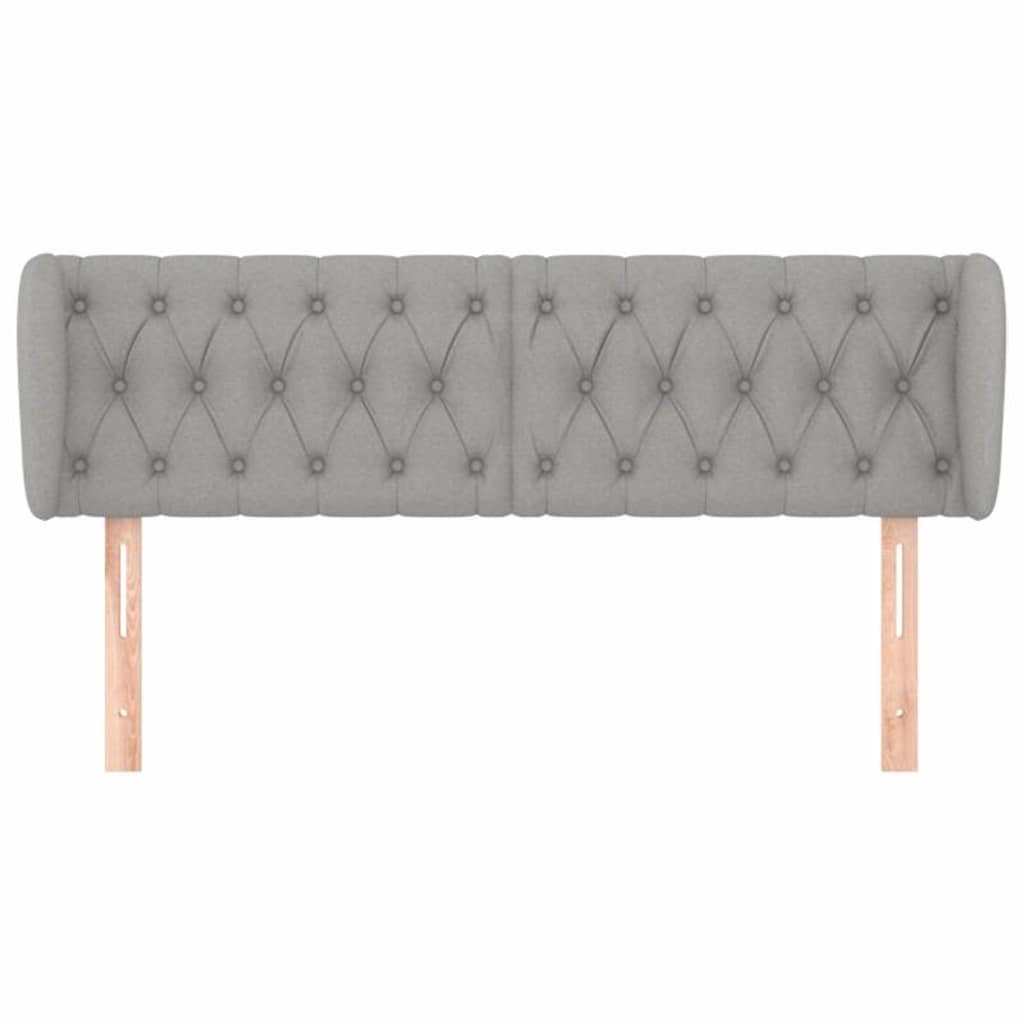 Vidaxl hoofdbord met randen 147x23x78 88 cm stof lichtgrijs