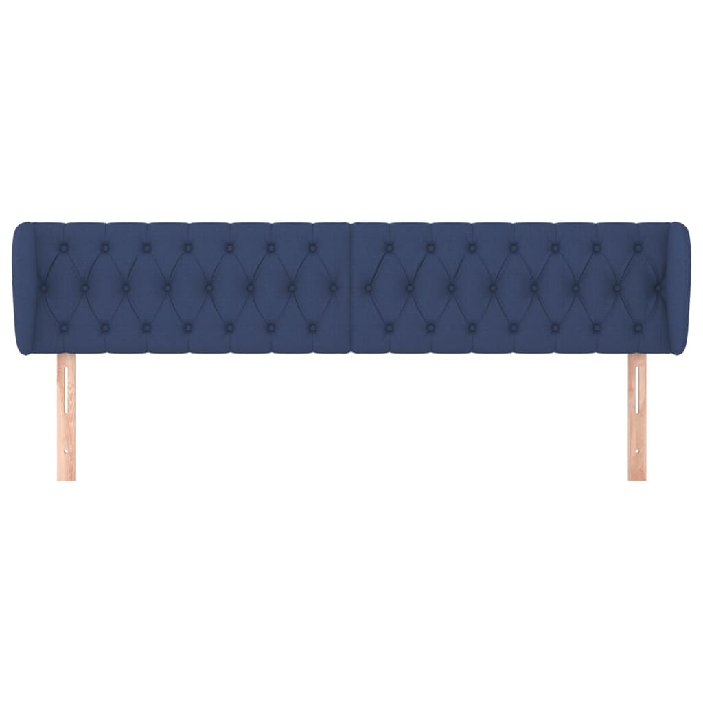 Vidaxl hoofdbord met randen 183x23x78 88 cm stof blauw