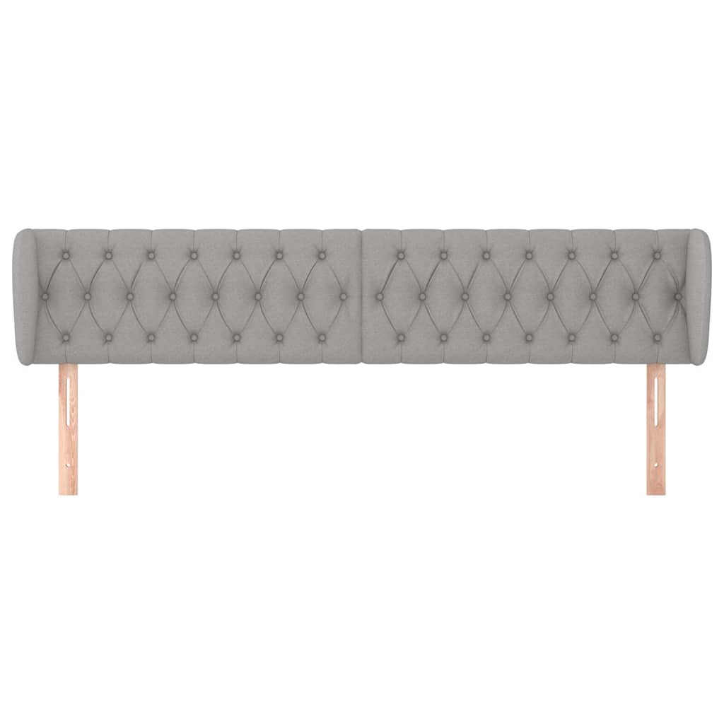 Vidaxl hoofdbord met randen 203x23x78 88 cm stof lichtgrijs