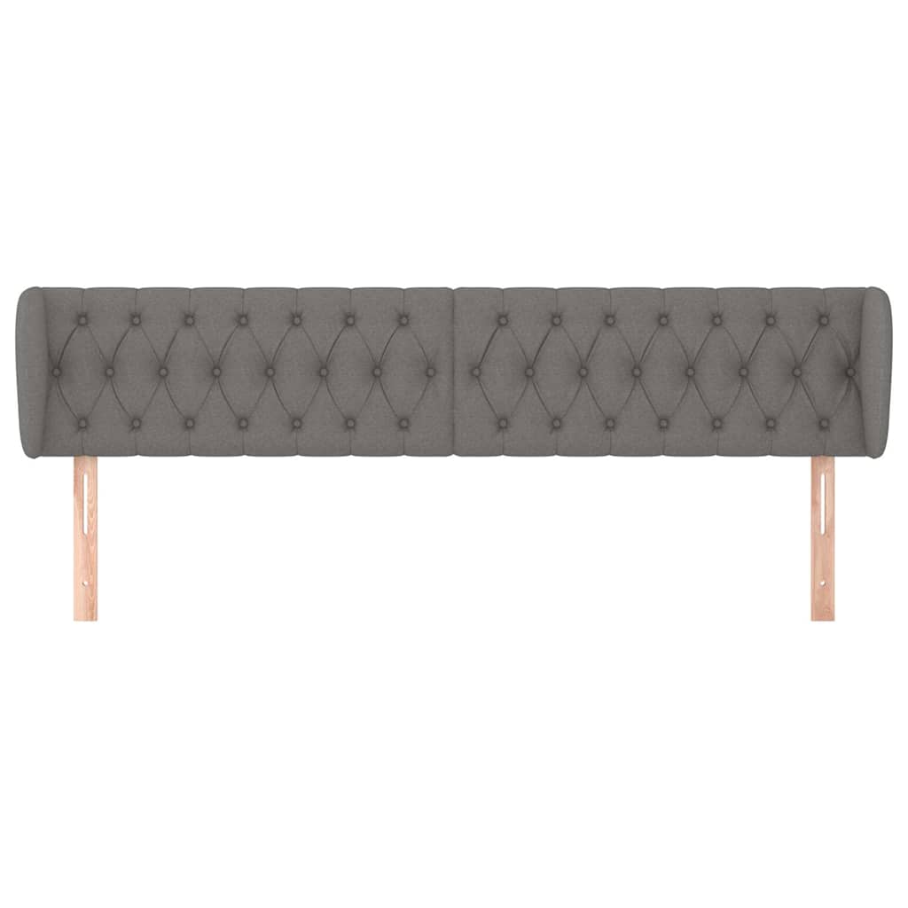 Vidaxl hoofdbord met randen 203x23x78 88 cm stof donkergrijs