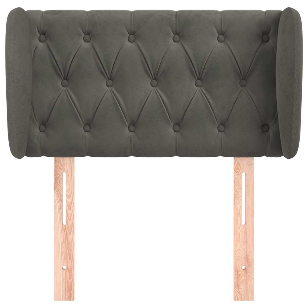 Vidaxl hoofdbord met randen 83x23x78 88 cm fluweel donkergrijs