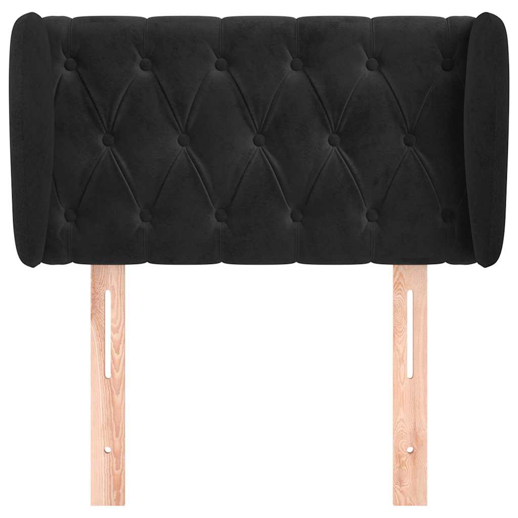 Vidaxl hoofdbord met randen 83x23x78 88 cm fluweel zwart