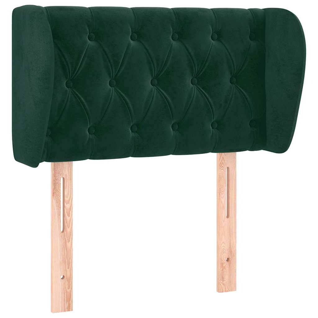 Vidaxl hoofdbord met randen 83x23x78 88 cm fluweel donkergroen