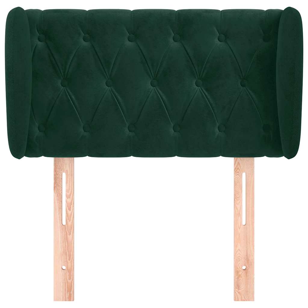 Vidaxl hoofdbord met randen 83x23x78 88 cm fluweel donkergroen