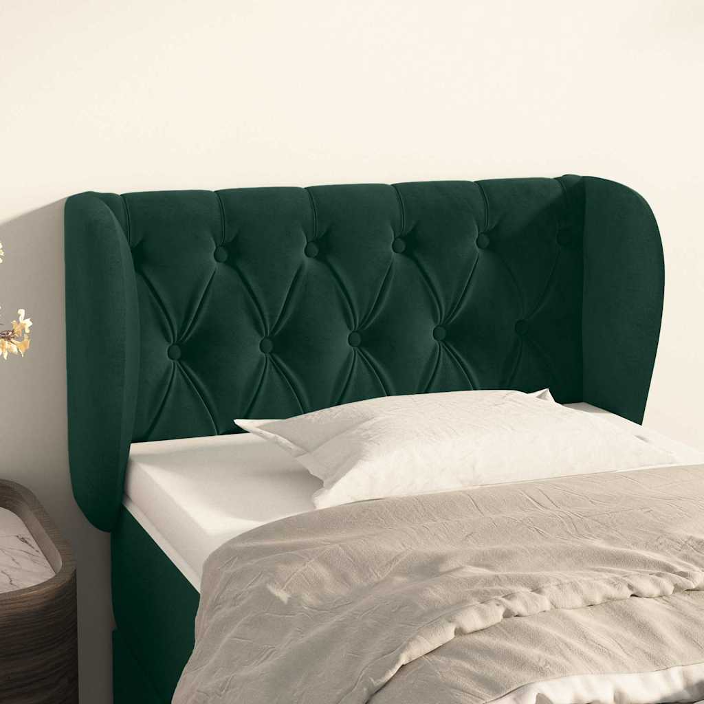 Vidaxl hoofdbord met randen 83x23x78 88 cm fluweel donkergroen