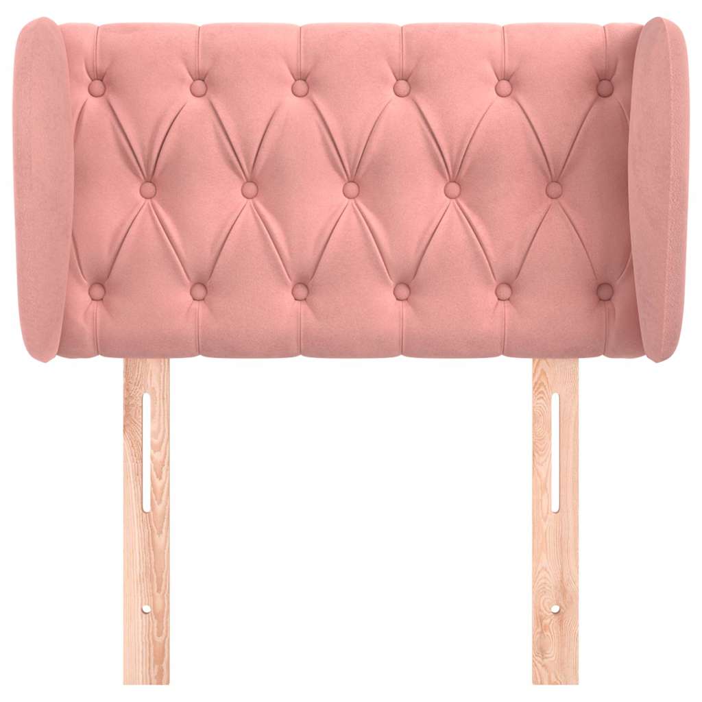 Vidaxl hoofdbord met randen 83x23x78 88 cm fluweel roze