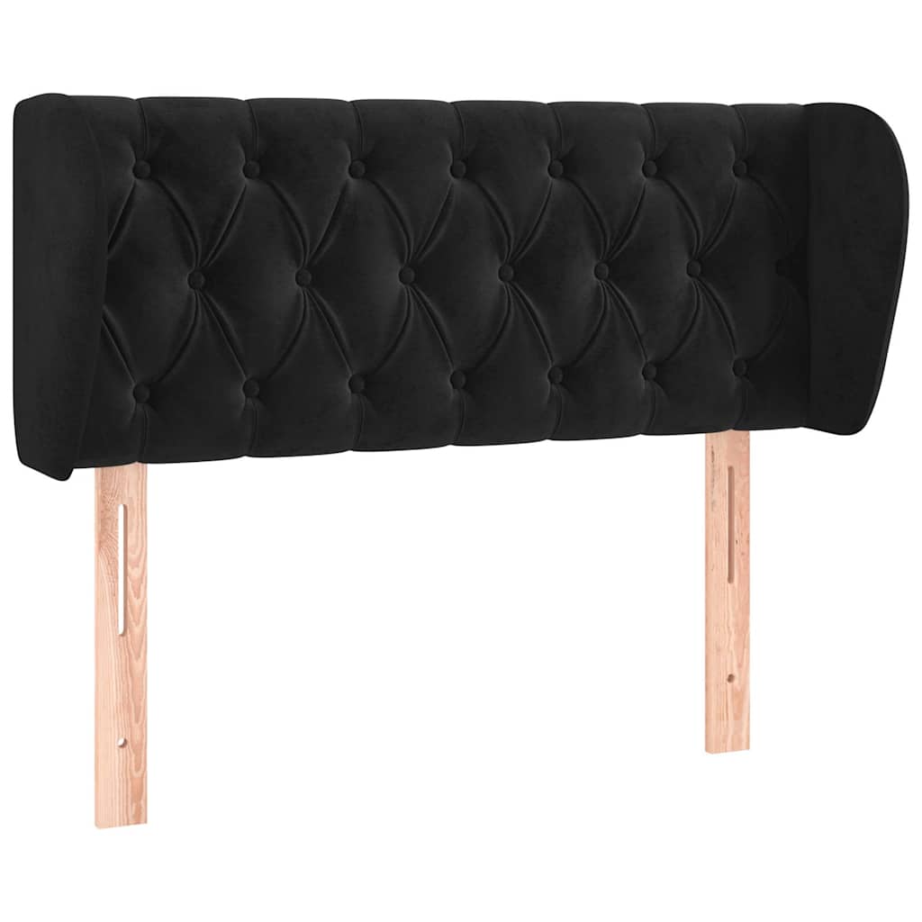 Vidaxl hoofdbord met randen 93x23x78 88 cm fluweel zwart