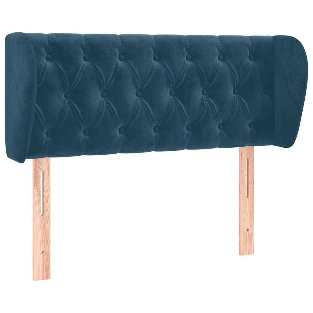 Vidaxl hoofdbord met randen 93x23x78 88 cm fluweel donkerblauw