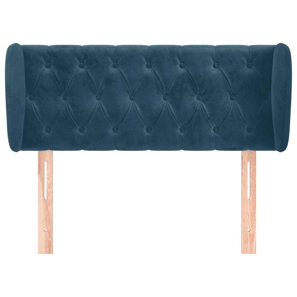 Vidaxl hoofdbord met randen 93x23x78 88 cm fluweel donkerblauw