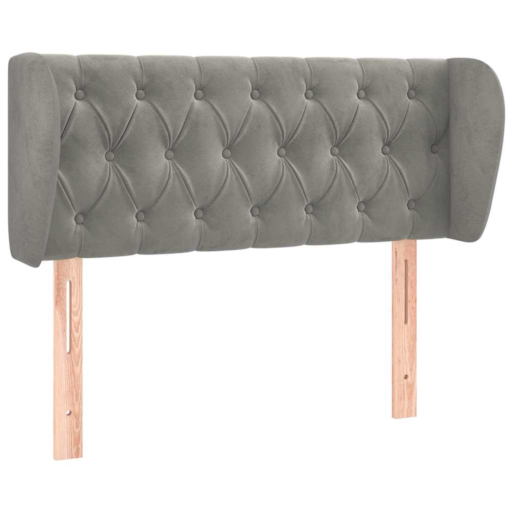 Vidaxl hoofdbord met randen 103x23x78 88 cm fluweel lichtgrijs