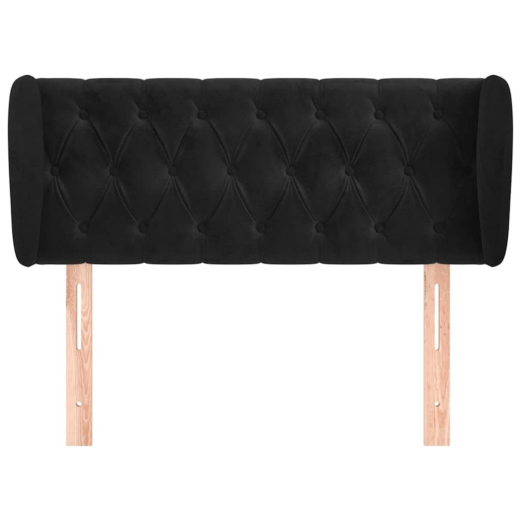 Vidaxl hoofdbord met randen 103x23x78 88 cm fluweel zwart