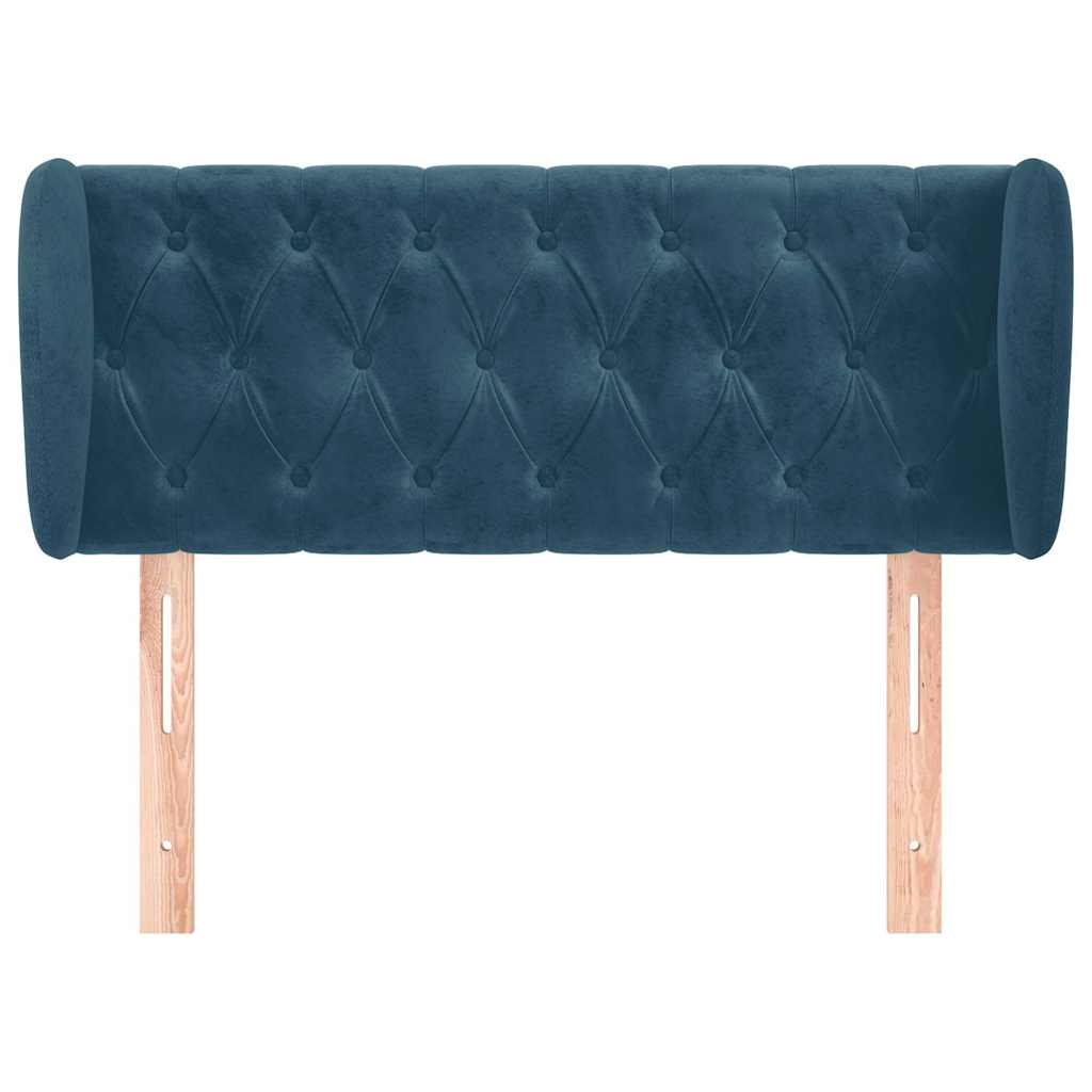 Vidaxl hoofdbord met randen 103x23x78 88 cm fluweel donkerblauw